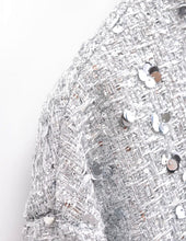 Load image into Gallery viewer, Bomber jacket w/sequins (silver)
